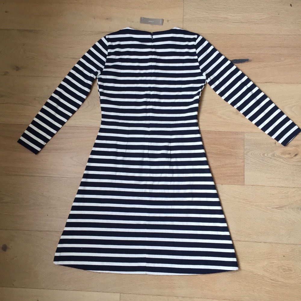 J Crew stripe navy and white dress size xs - Picture 3 of 5